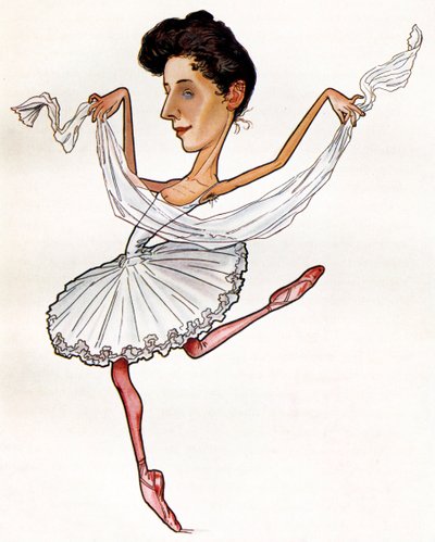 Anna Pavlova karikatuur door door Nicolas Legat